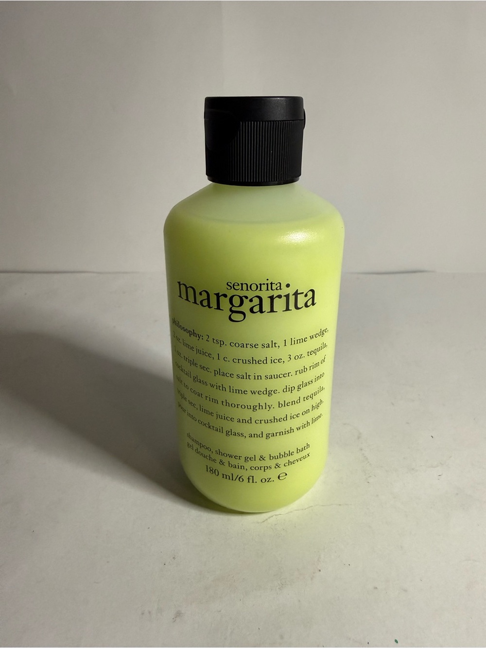 philosophy senorita margarita shampoo shower gel bubble bath 180ml/6oz